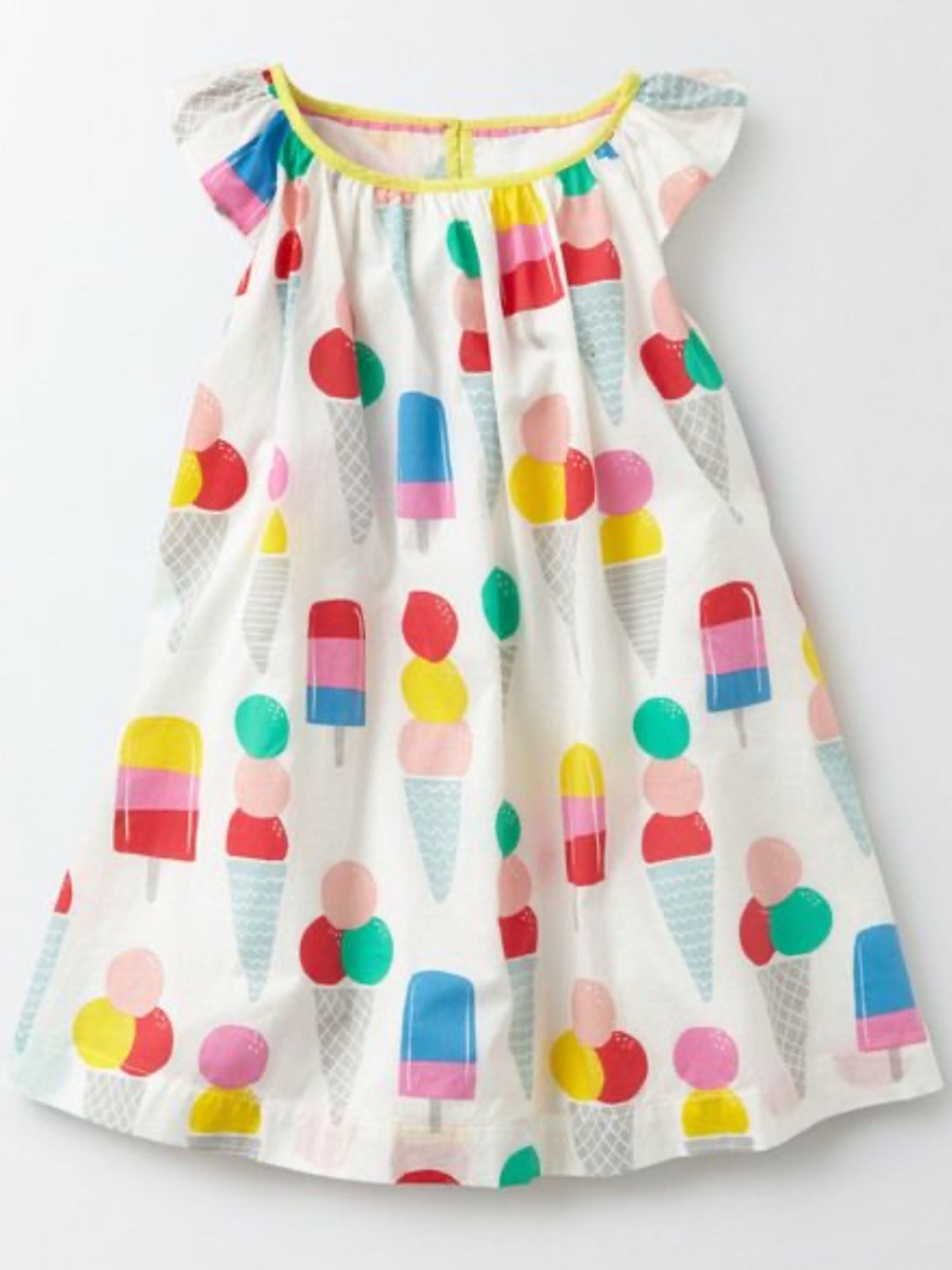 Mini Boden Sprout Ice Cream & Popsicle Dress 3-4 T